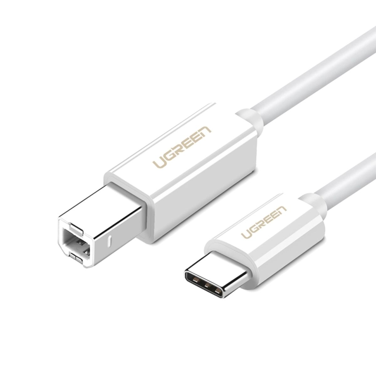 Cáp máy in USB Type C dài 1m Ugreen 40560 (Màu trắng)