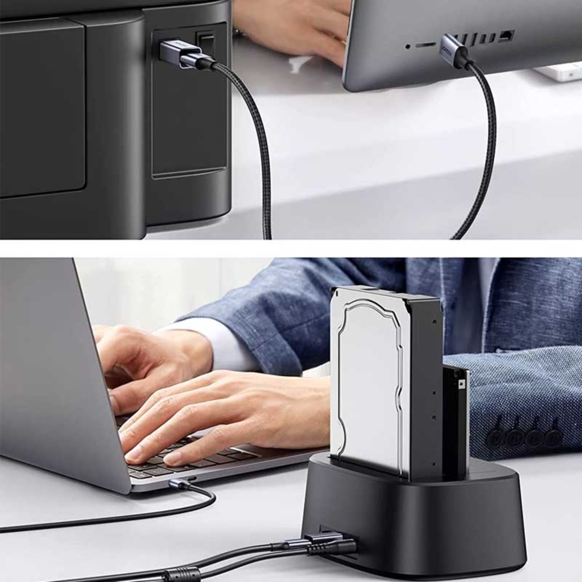 Đầu chuyển đổi USB Type-C âm sang USB Type-B dương máy in Ugreen 20120 cao cấp