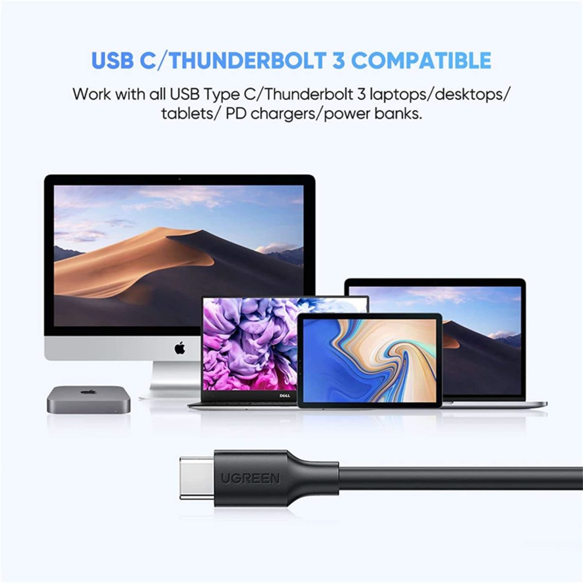 Cáp USB-C sang Micro B 3.0 25CM US312 Ugreen 90995 Màu Đen