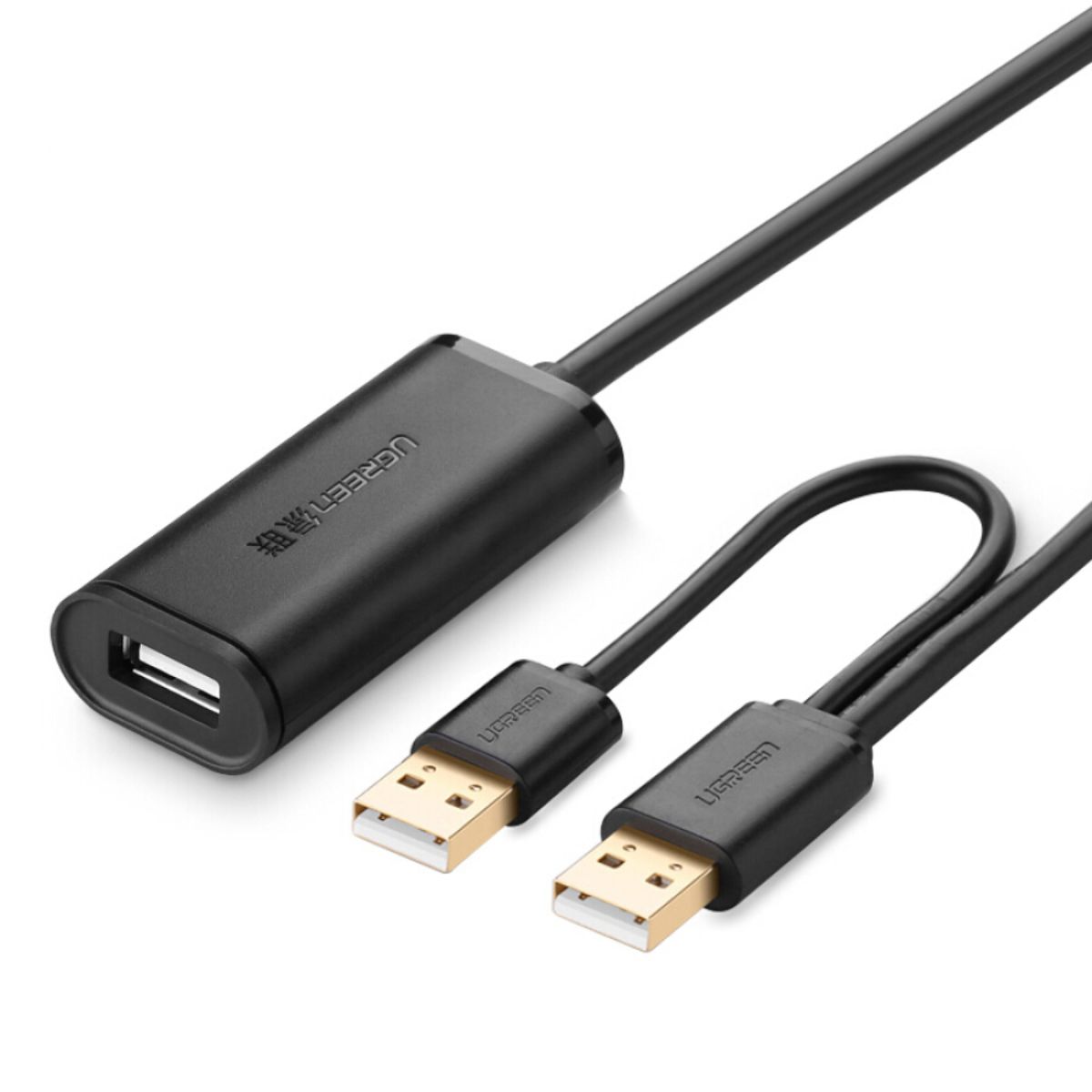 Cáp USB 2.0 nối dài 10m chính hãng Ugreen 20214 cao cấp nguồn USB US137