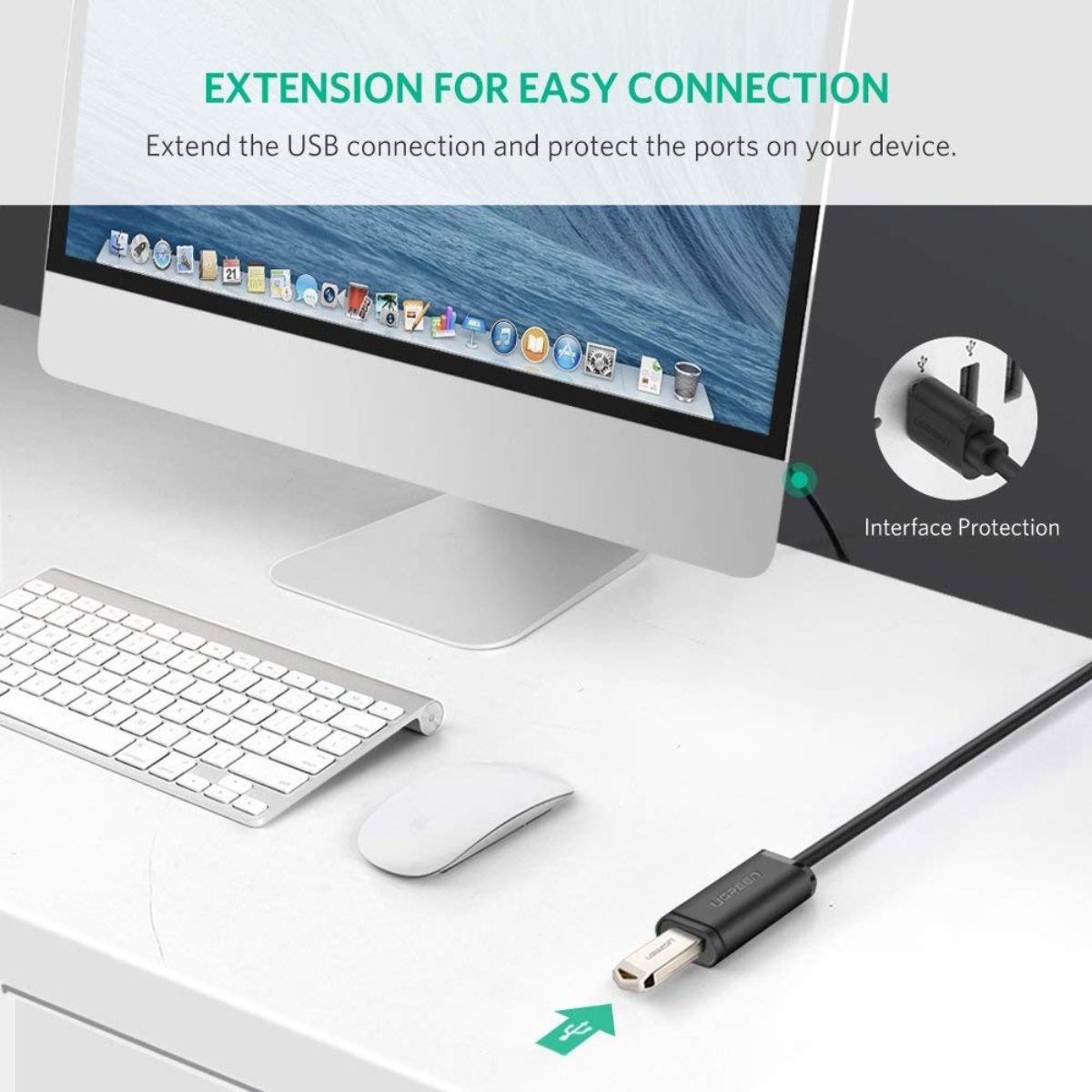 Cáp USB nối dài 5m có chíp khuếch đại chính hãng Ugreen 10319